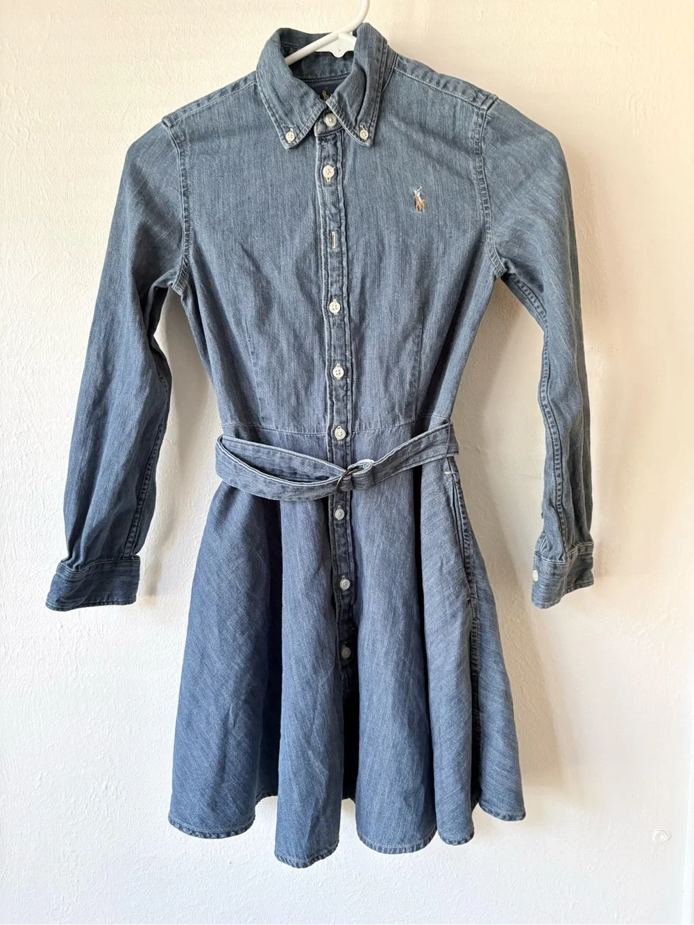 Polo Ralph Lauren Denim Polo Ralph Lauren Denim Belted Shirt Dress Girls Size 10